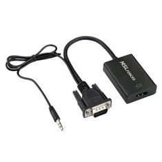 Universal VGA tovushli HDMII Female-to VGA Male Adapter Converter, 3,5 Mmli Audio Kabel va DVD-pleyeri, Tablet PC, Raqamli Kamera, SLR Kamera uchun USB