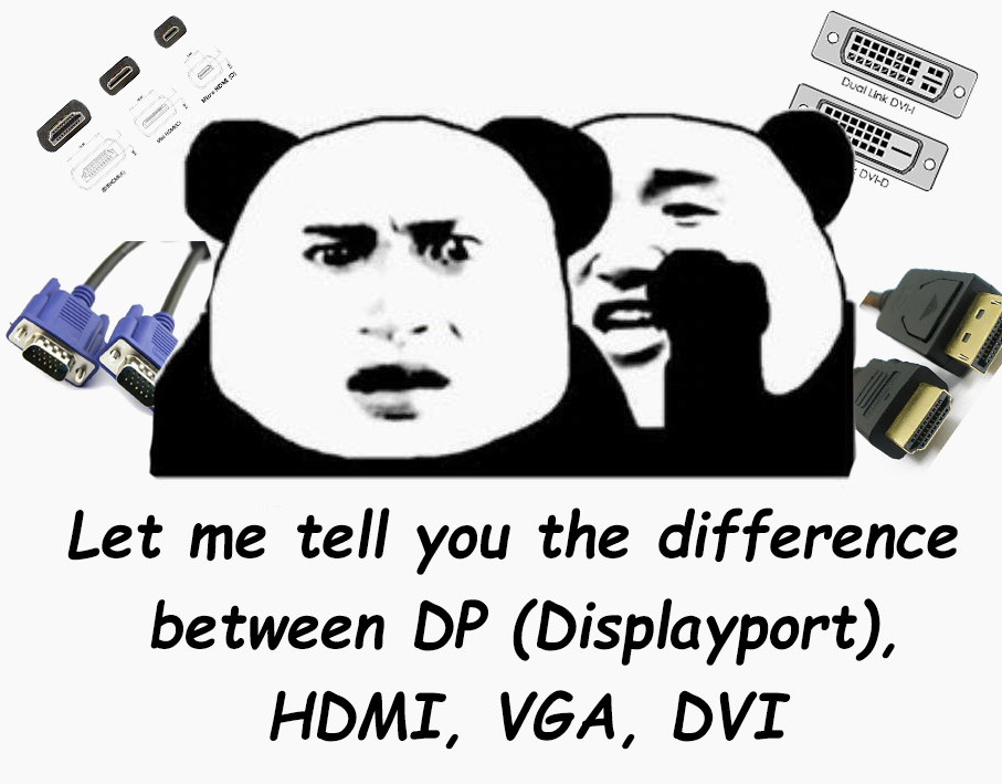 Monitor haqida HDMI, VGA, DVI, DP interfeysi haqida ma'lumot, tarixdagi qiyos...