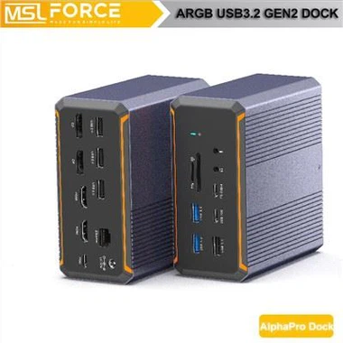 HDMI2.0b DisplayPort1.4 Triple Video Matrix Solution MST Dock