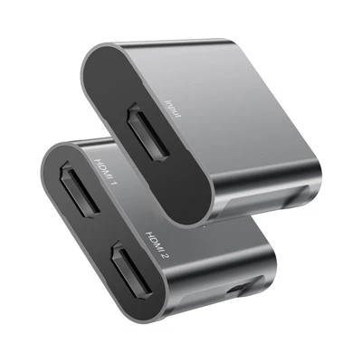 4K@60Hz 1x2 HDMI™ Splitter, USB C 5V quvvatga ega