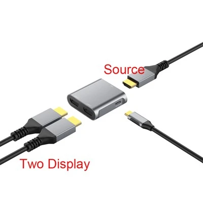 HDMI Splitter 1 dan 2 tasida 4K60Hz displeyni kengaytiradi